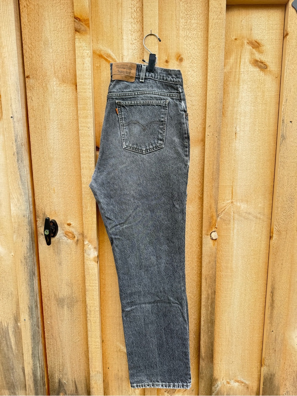 Levi's Grey Stonewash Straight Leg Jeans